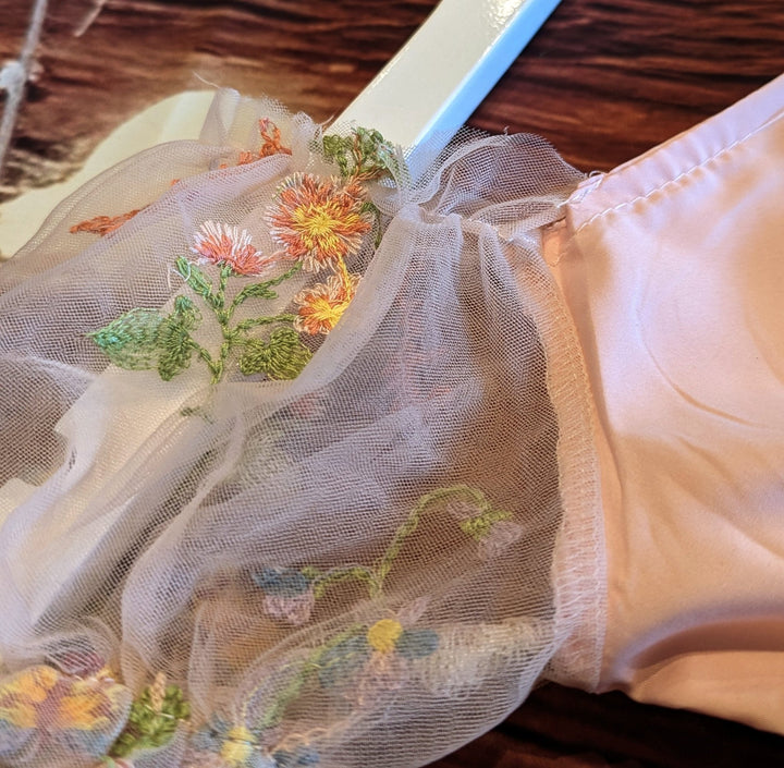 Amara White Embroidered Flower Baby Dress - Plum Sugar Shoppe