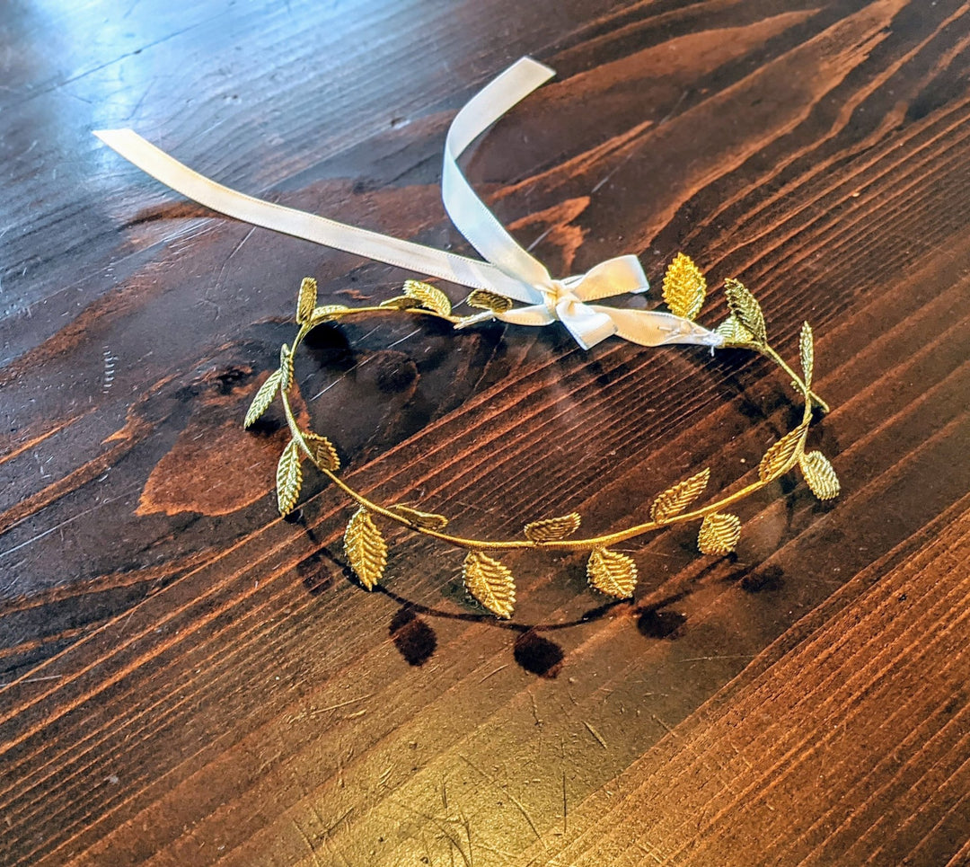 Gold Laurel Leaf Vine Headband - Plum Sugar Shoppe