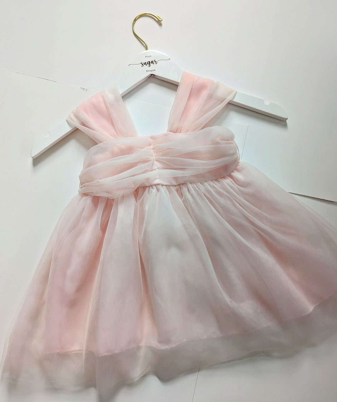 Millie Soft Pink Sweetheart Baby Dress - Plum Sugar Shoppe