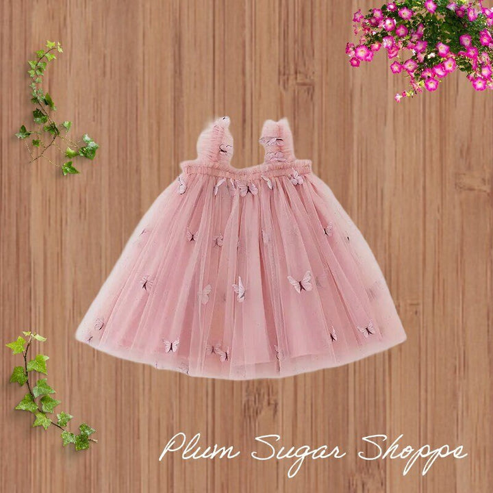 Penelope Butterfly Tulle Dress - Plum Sugar Shoppe