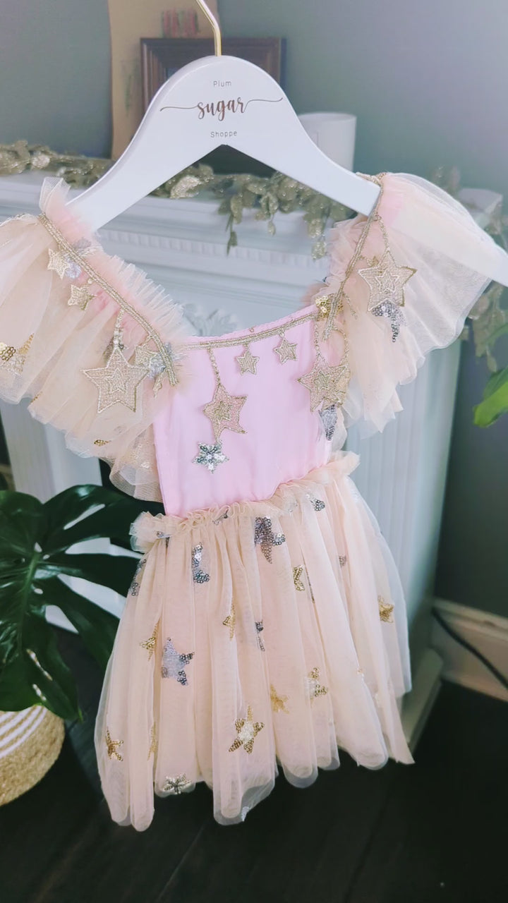 Maxi Pink and Peach Star Dress