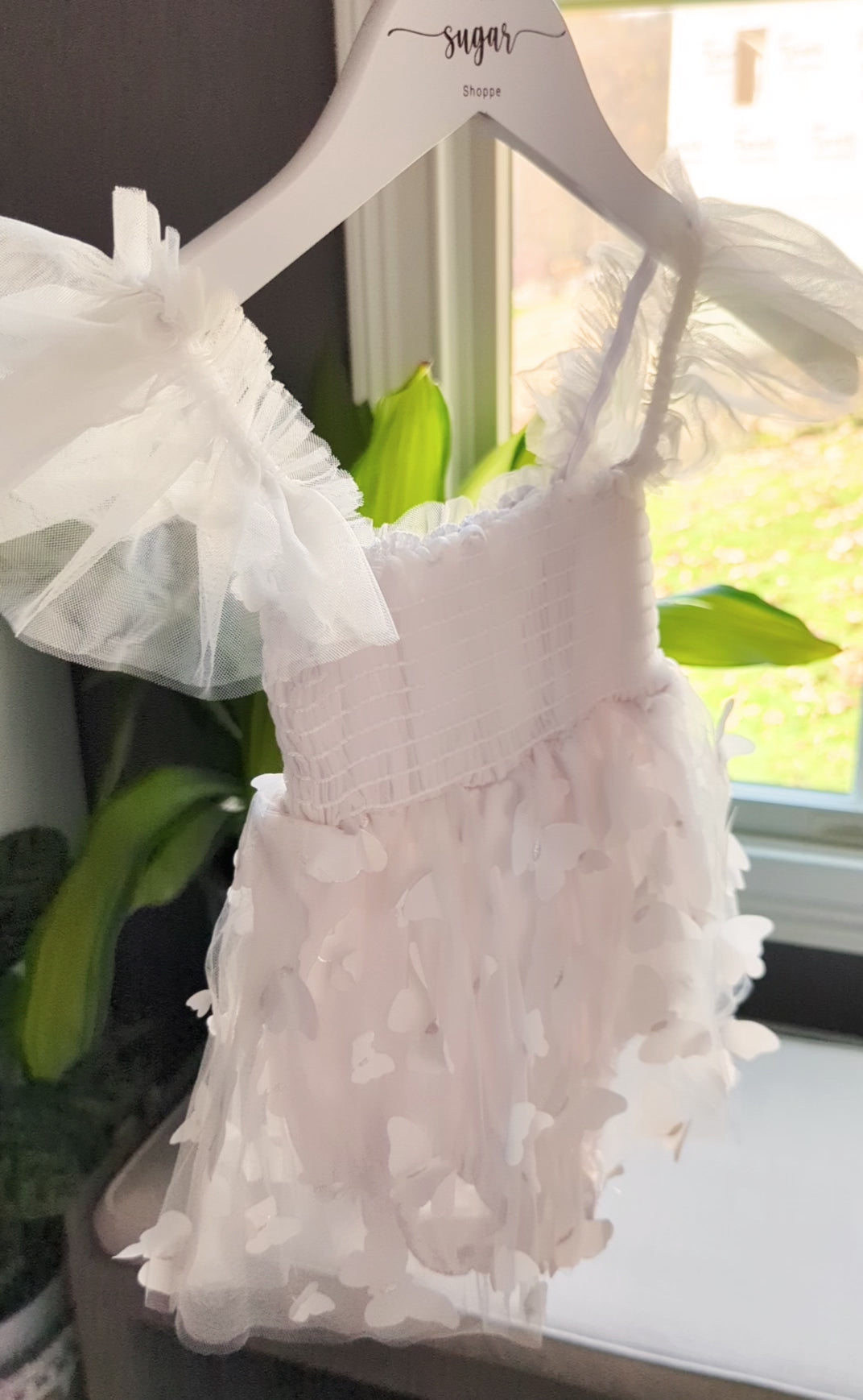 Elizabeth Butterfly Ivory Tulle Dress