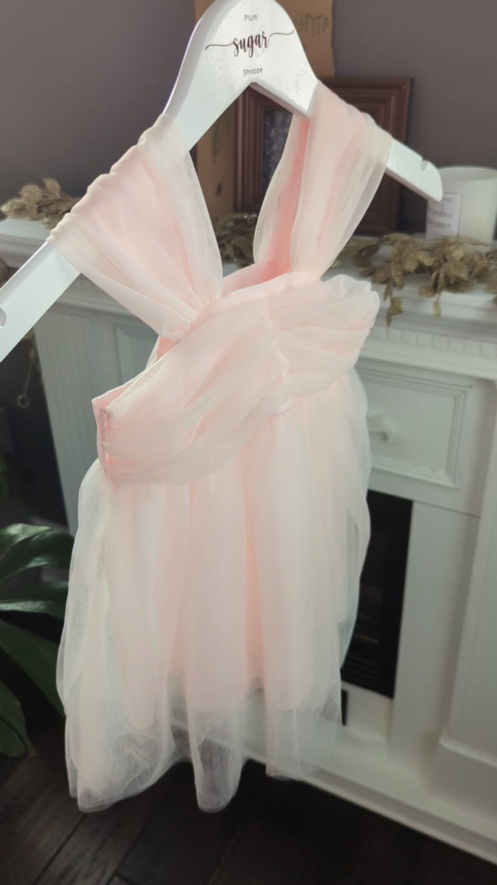 Millie Soft Pink Sweetheart Baby Dress