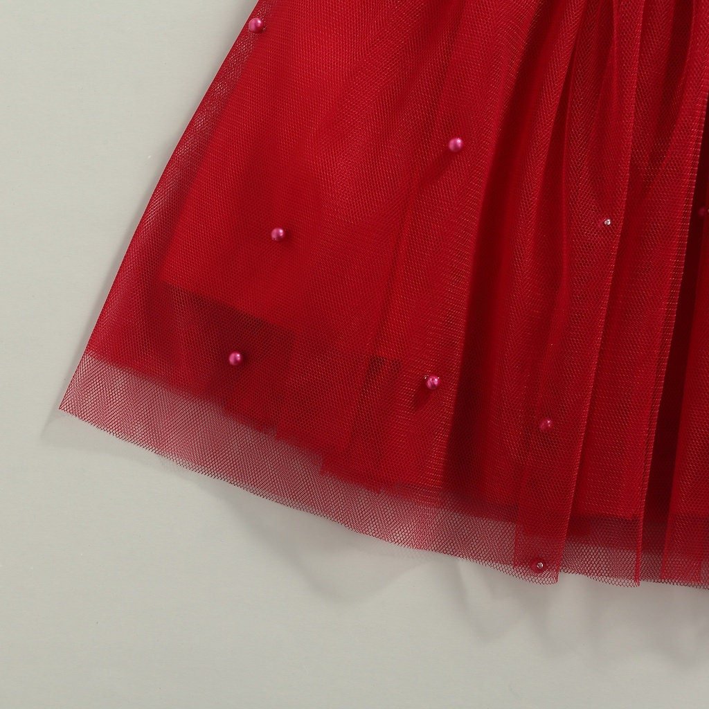 Samantha Red Tulle Holiday Dress - Plum Sugar Shoppe