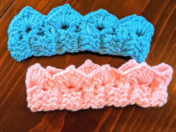 Soft Knit/ Crocheted Crown - Plum Sugar Shoppe
