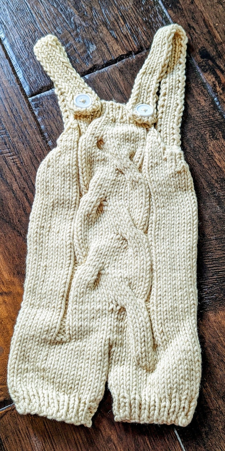 Tan Knit Rabbit Newborn Outfit with Ears - Plum Sugar Shoppe
