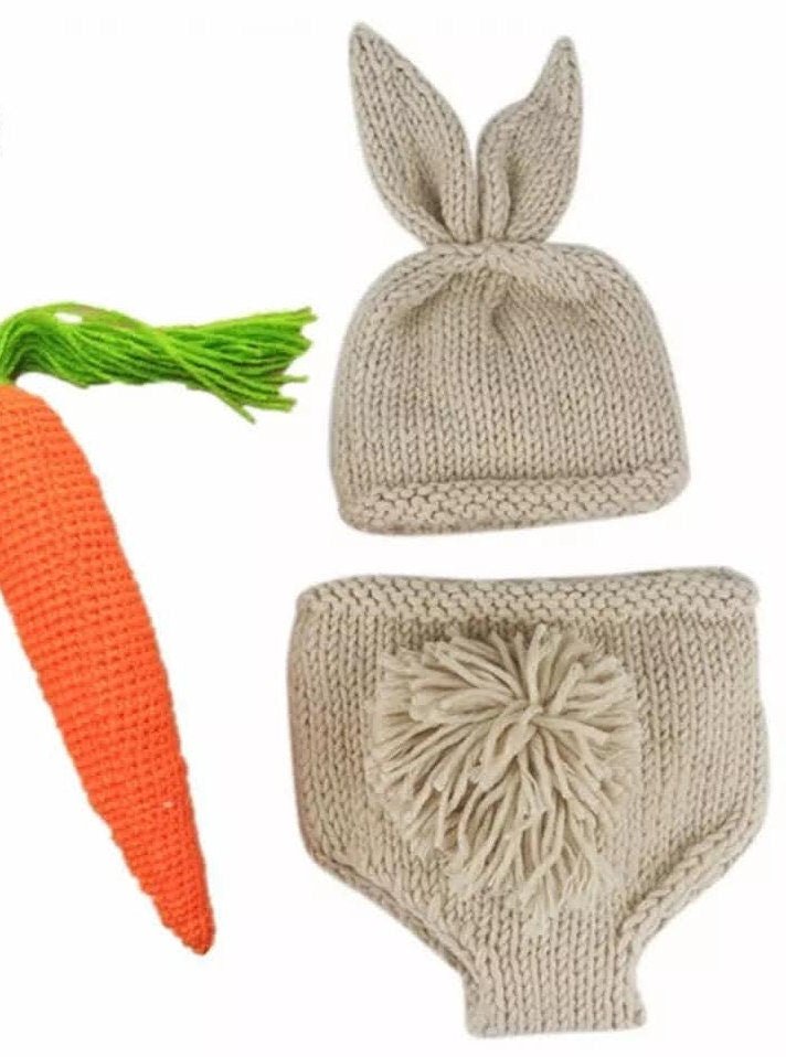 Tan Soft Knit Bunny - Plum Sugar Shoppe