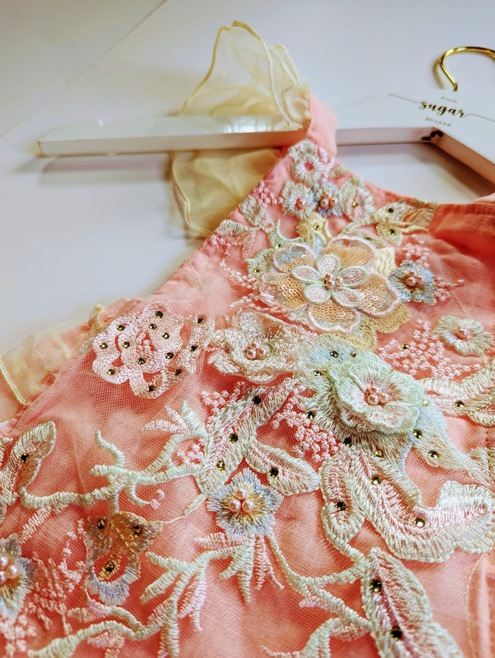 Valentina Pink Embroidered Baby Romper - Plum Sugar Shoppe