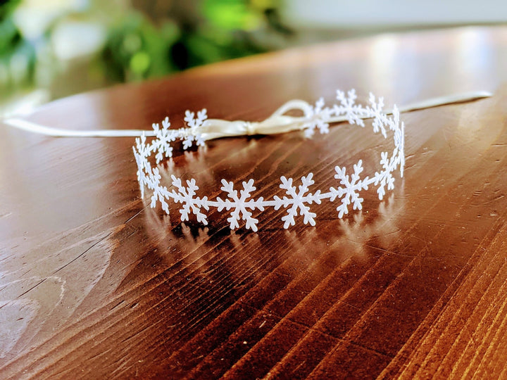 White Snowflake Headband - Plum Sugar Shoppe