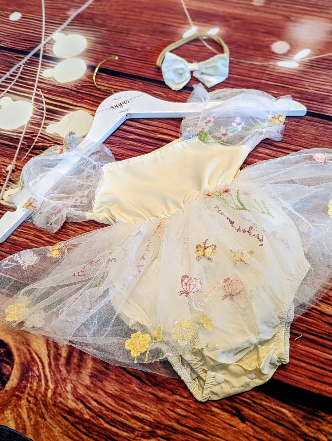 Amara White Embroidered Flower Baby Dress Plum Sugar Shoppe Amara White Embroidered Flower Baby Dress Plum Sugar Shoppe