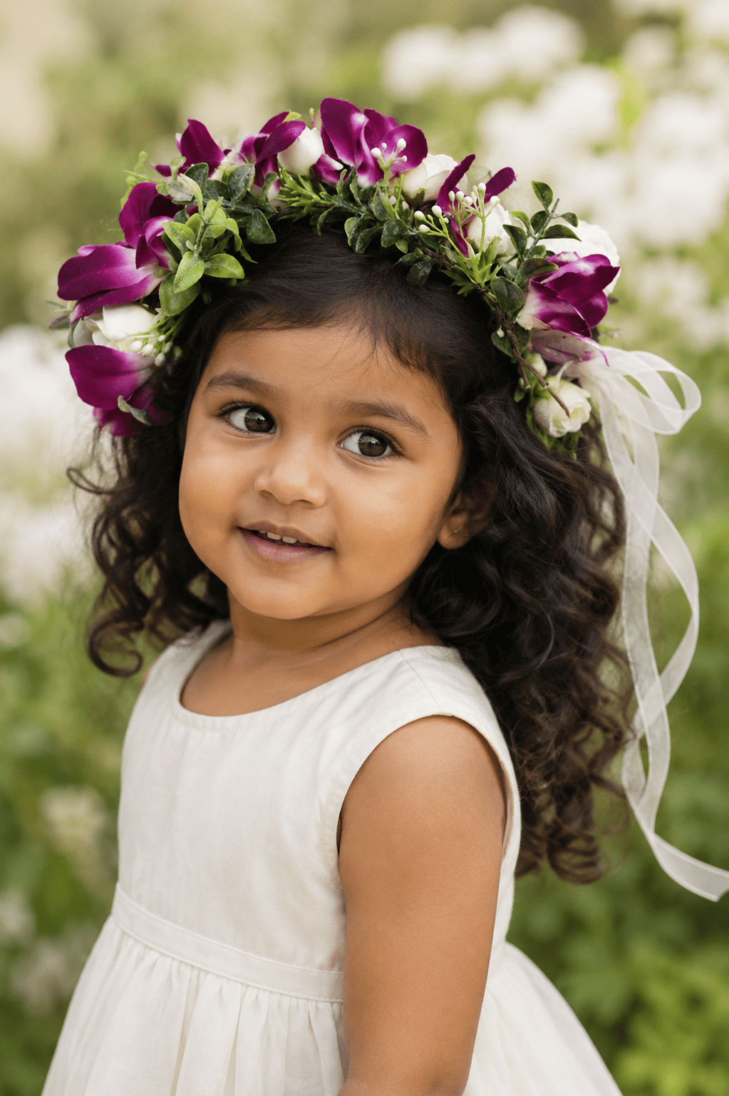 Aria Orchid Flower Crown - Plum Sugar Shoppe