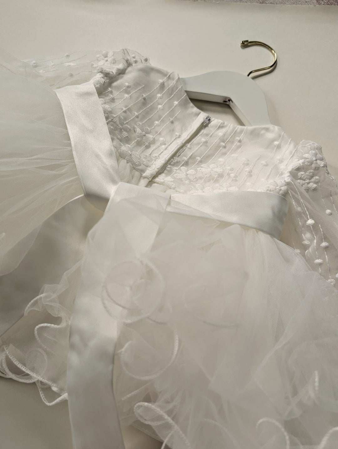Beatrice White Tulle Gown - Plum Sugar Shoppe