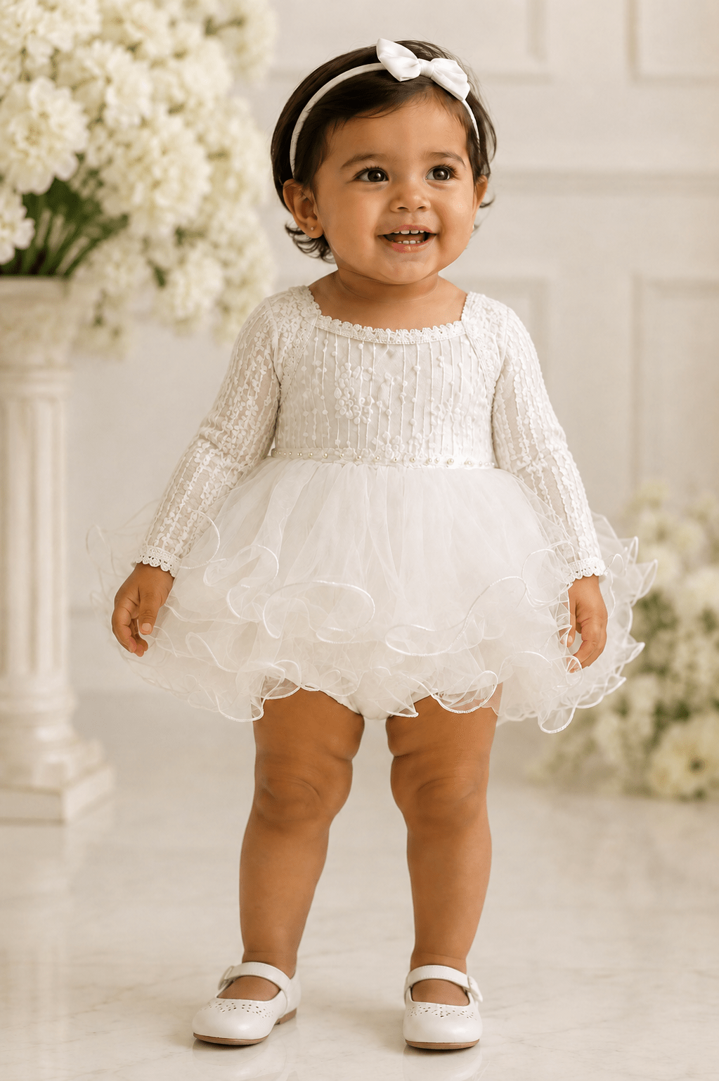 Beatrice White Tulle Gown - Plum Sugar Shoppe