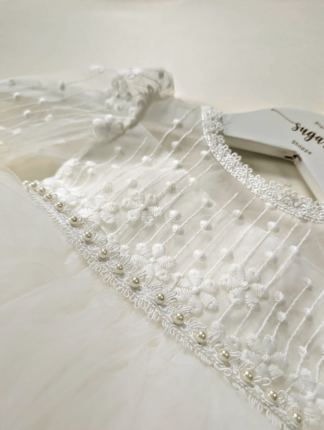 Beatrice White Tulle Gown - Plum Sugar Shoppe