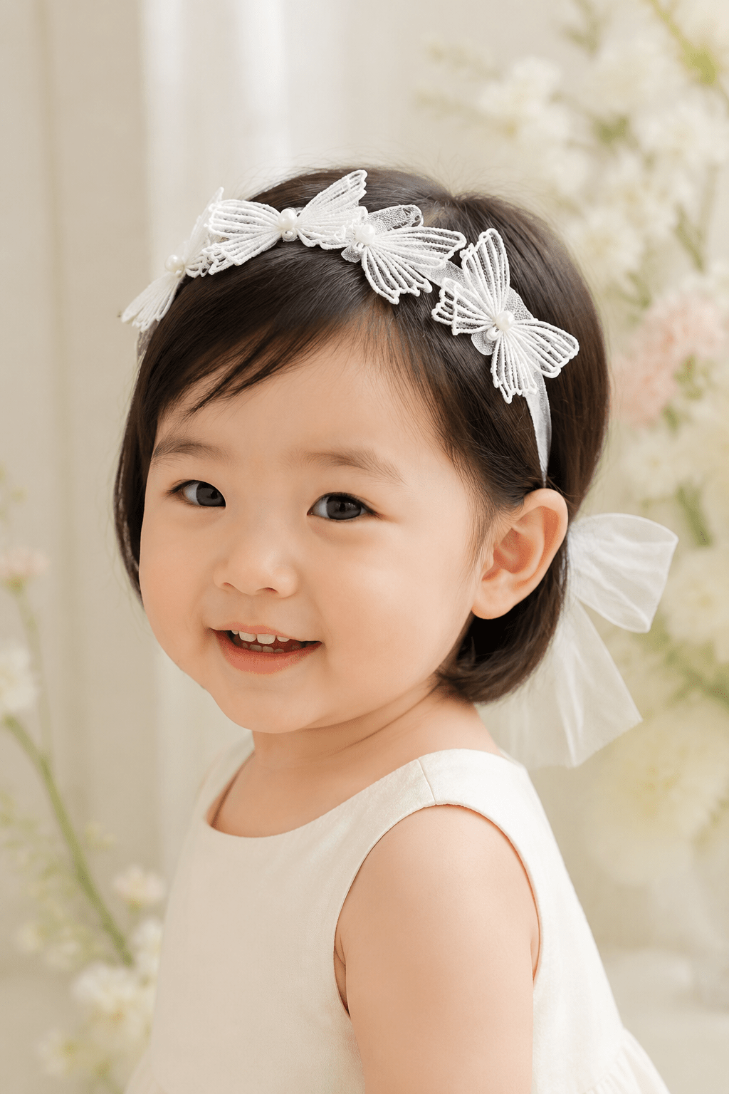 Belle Soft White Bow Headband - Plum Sugar Shoppe