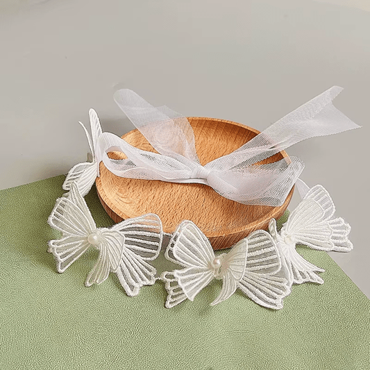 Belle Soft White Bow Headband - Plum Sugar Shoppe