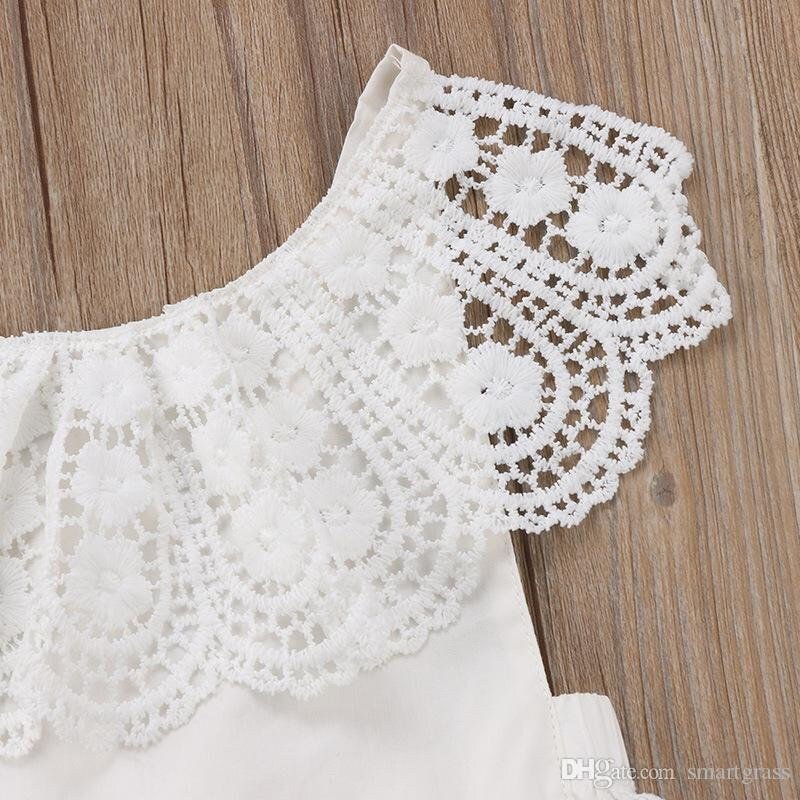 Brynlee White Lace Baby Romper - Plum Sugar Shoppe