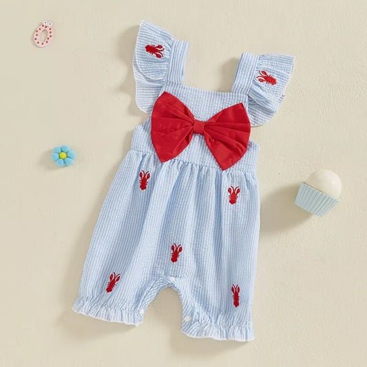 Cecelia Lobster Romper - Plum Sugar Shoppe