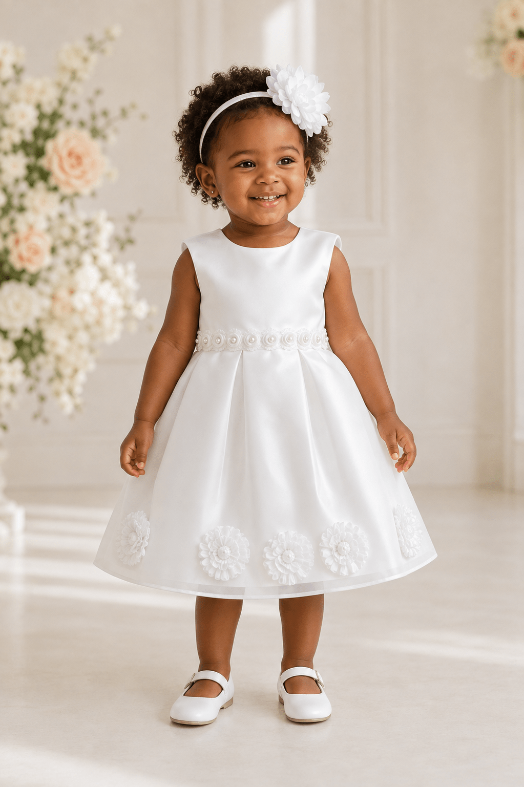 Cianna White Satin Gown - Plum Sugar Shoppe