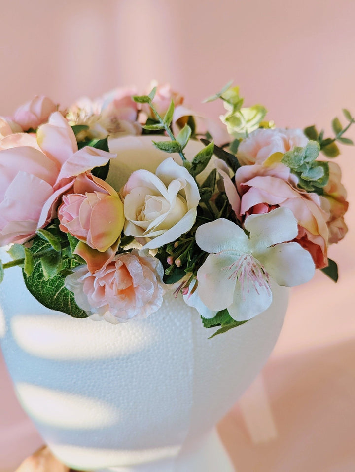 Claire Peony and Eucalyptus Flower Crown - Plum Sugar Shoppe