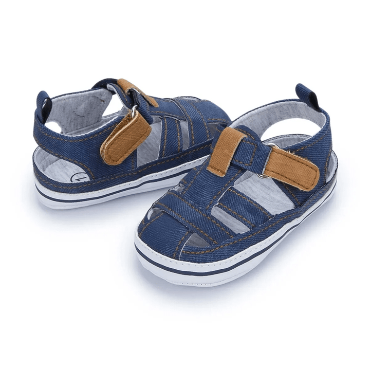 Denim Newborn Sandals - Plum Sugar Shoppe