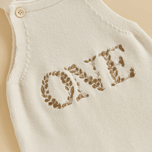 Embroidered Birthday Romper - Plum Sugar Shoppe