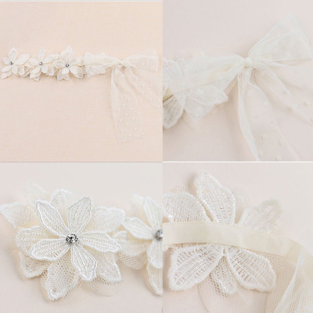 Evelyn Soft White Flower Headband - Plum Sugar Shoppe