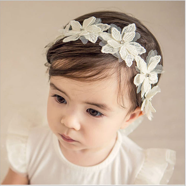 Evelyn Soft White Flower Headband - Plum Sugar Shoppe