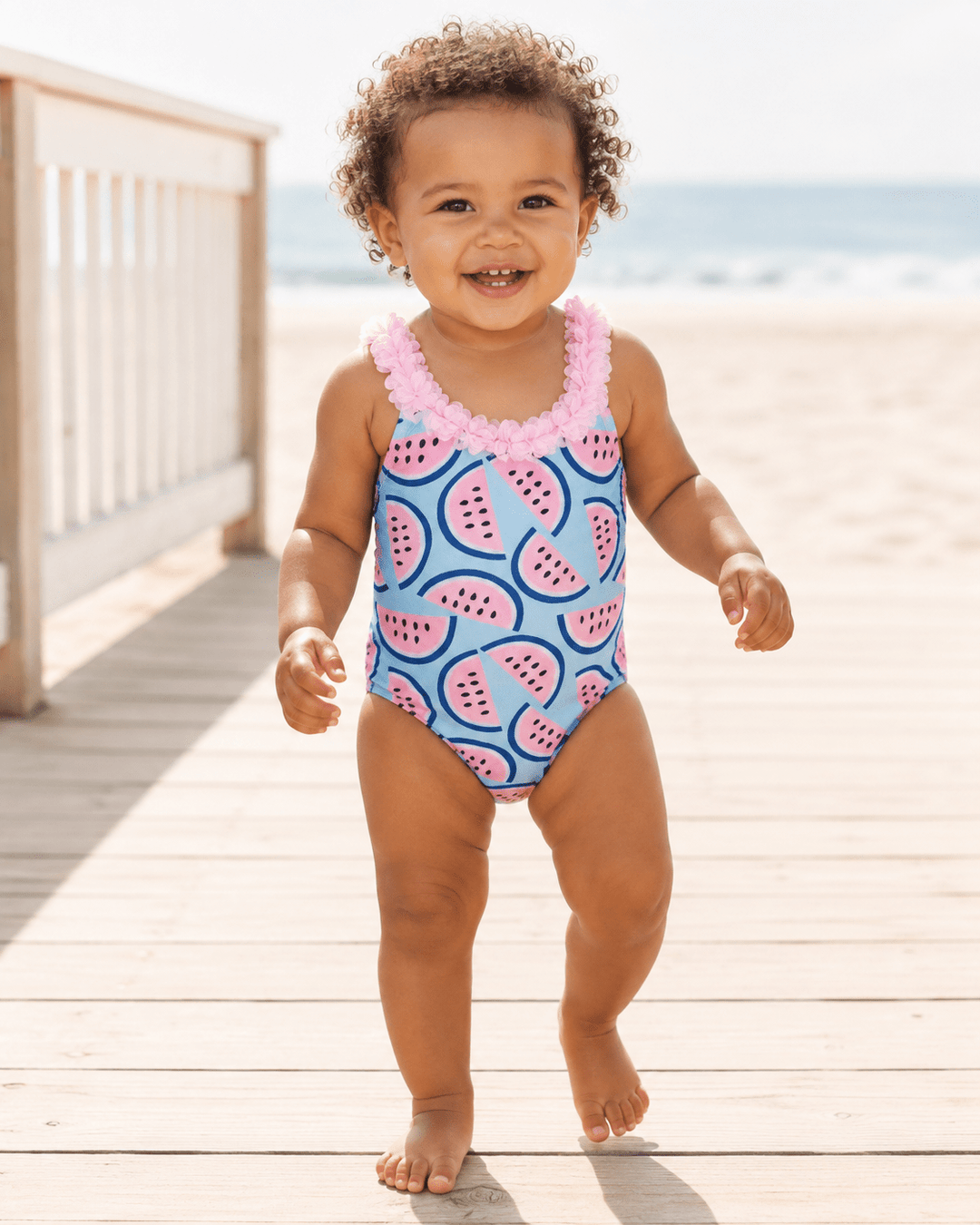 Frilly Watermelon Swimsuit - Plum Sugar Shoppe