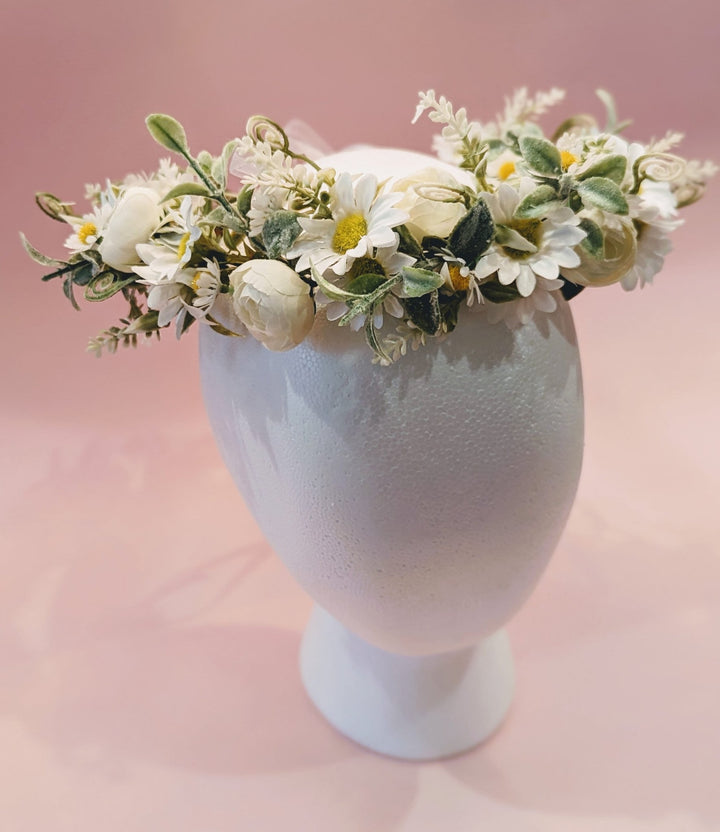 Gianna Daisy and Rose Flower Crown - Plum Sugar Shoppe