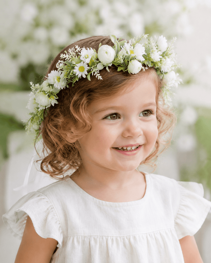 Gianna Daisy and Rose Flower Crown - Plum Sugar Shoppe