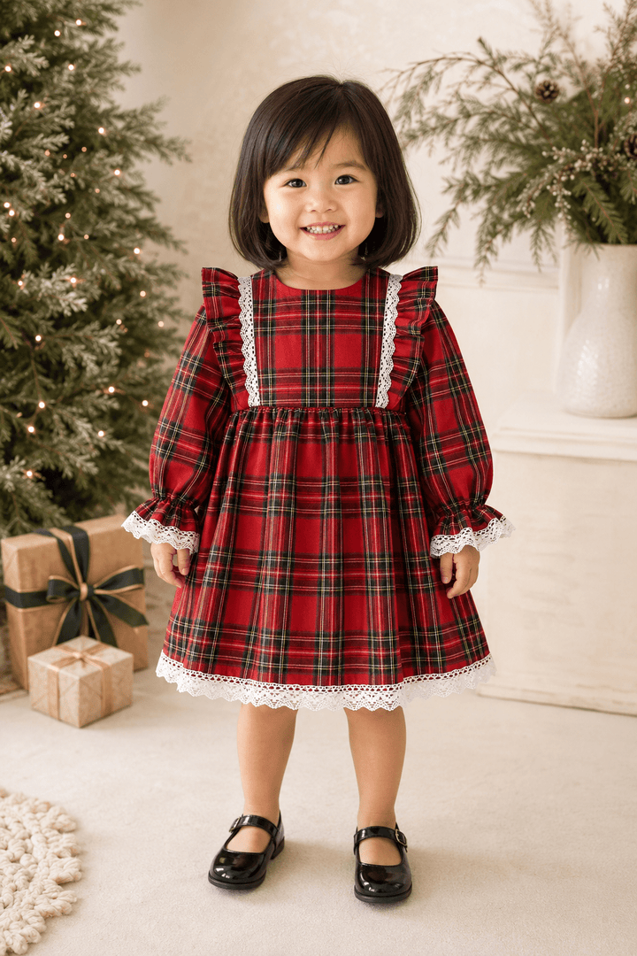 Holly Plaid Holiday Dress - Plum Sugar Shoppe