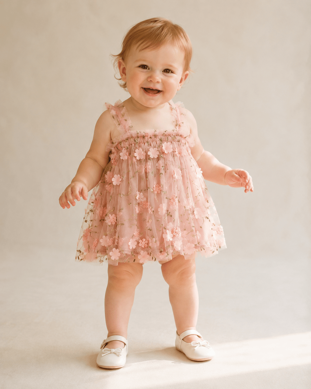 Josephine Embroidered Baby Party Dress - Plum Sugar Shoppe