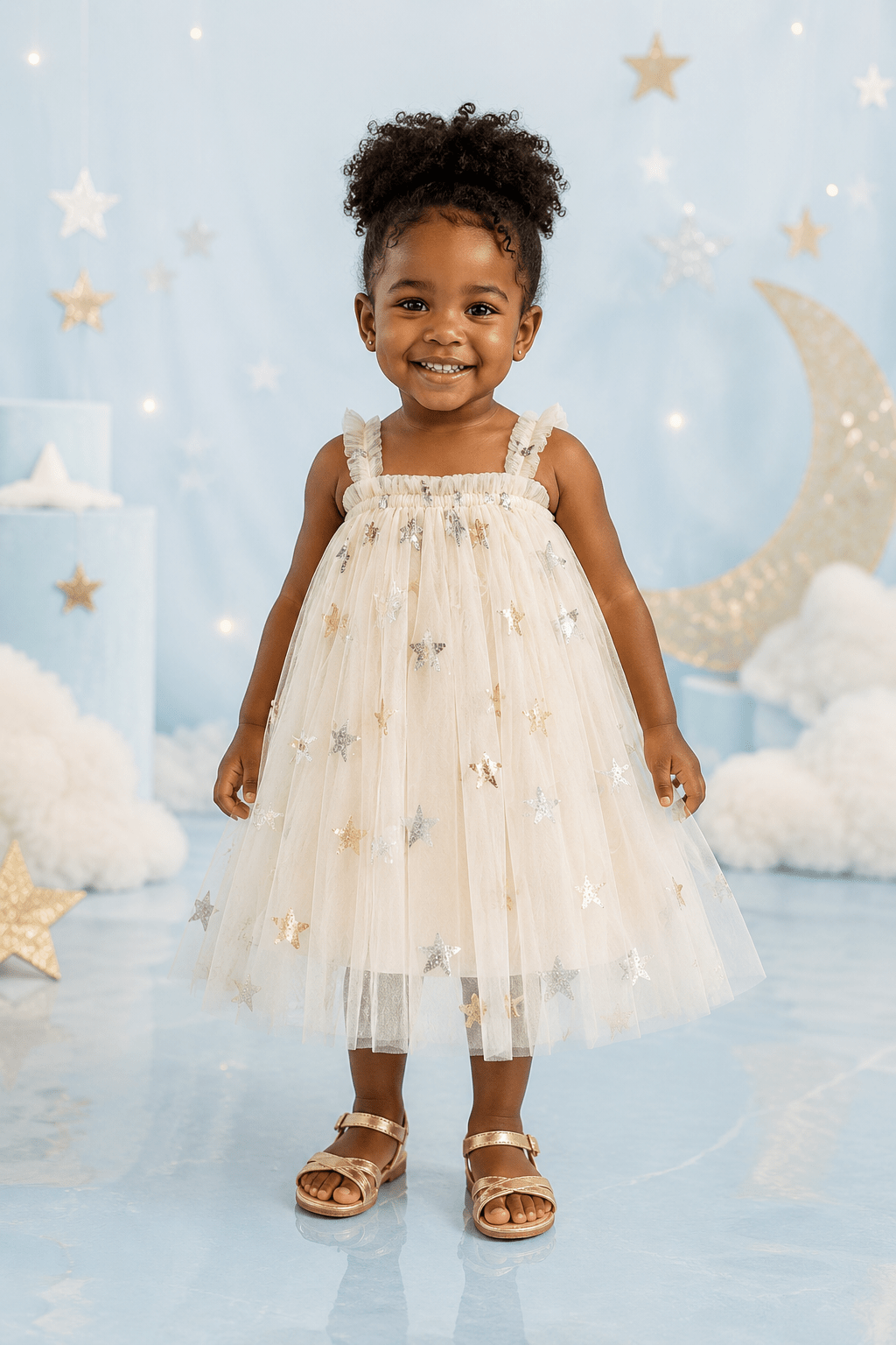 Kehlani Star Tulle Toddler Dress, - Plum Sugar Shoppe