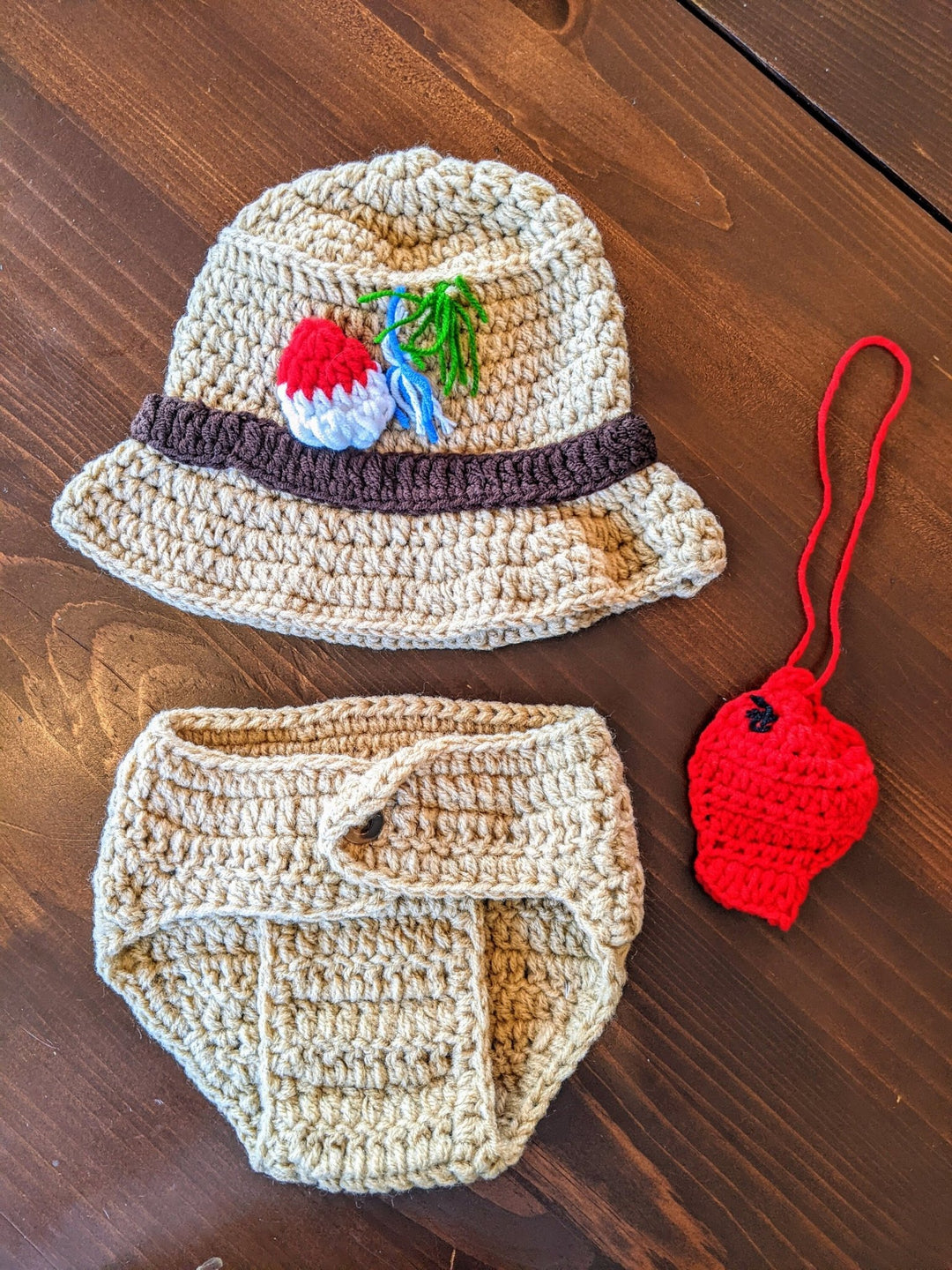 Knit Fisherman Newborn Outfit - Plum Sugar Shoppe