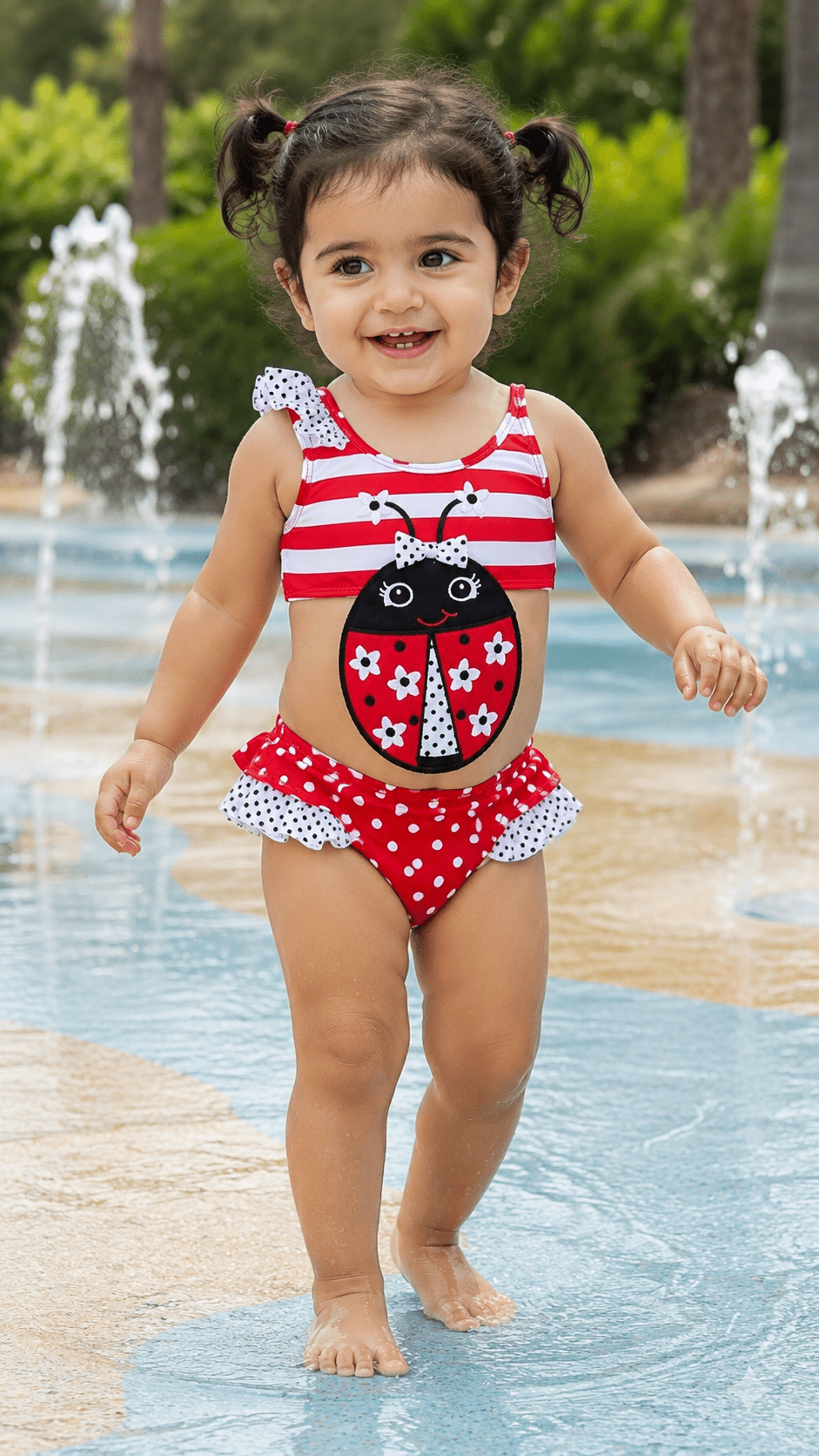 Ladybug Cut-Out Swimsuit - Plum Sugar Shoppe
