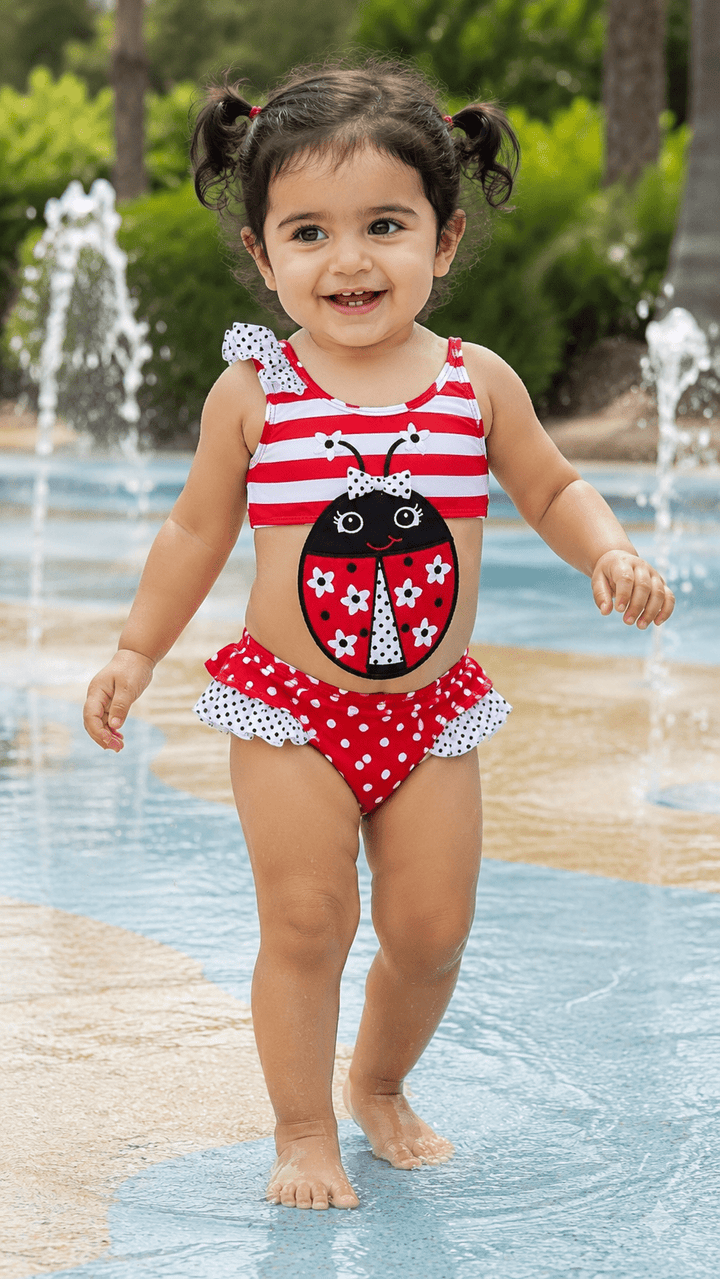 Ladybug Cut-Out Swimsuit - Plum Sugar Shoppe