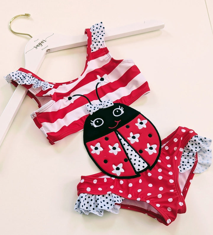 Ladybug Cut - Out Swimsuit - Plum Sugar Shoppe