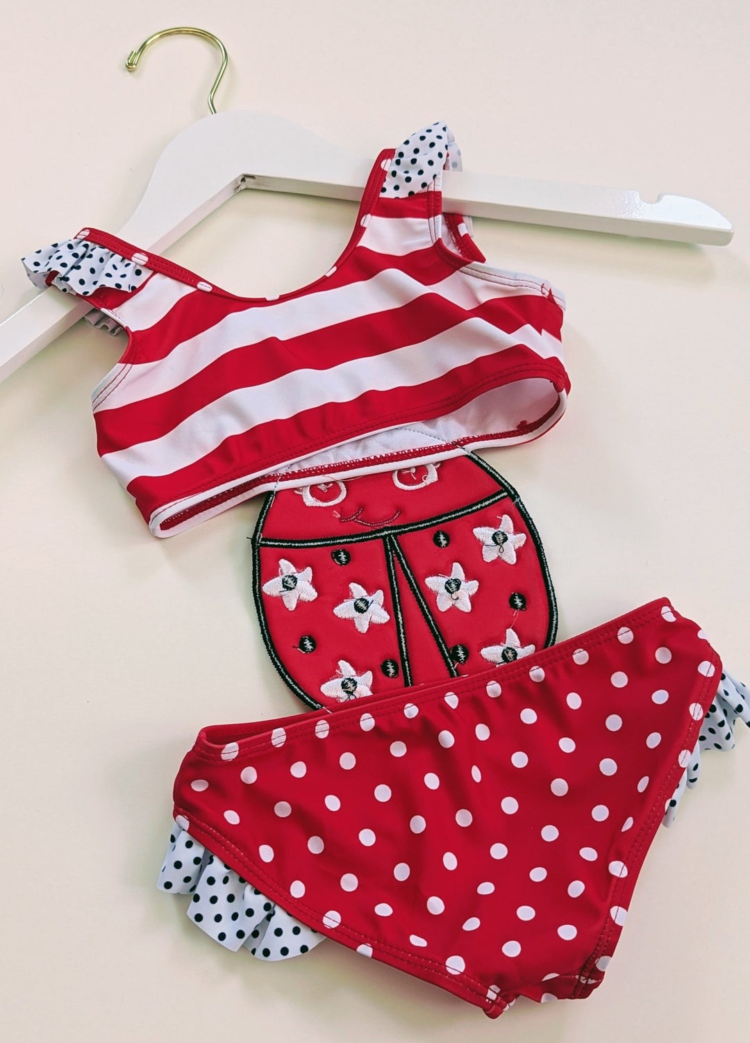 Ladybug Cut - Out Swimsuit - Plum Sugar Shoppe