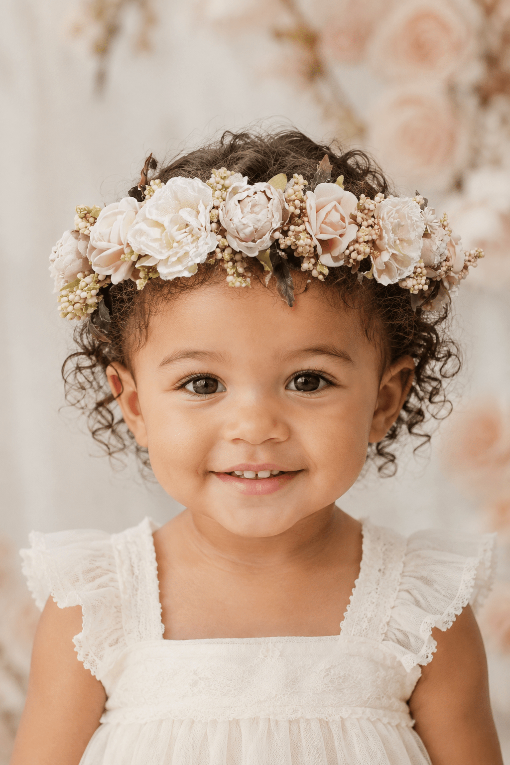 Layla Pale Pink Flower Crown - Plum Sugar Shoppe