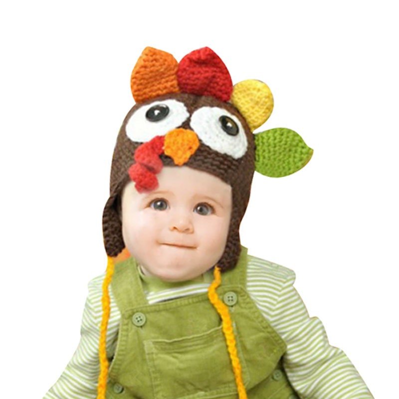 Little Turkey Knit Toddler Turkey Hat - Plum Sugar Shoppe