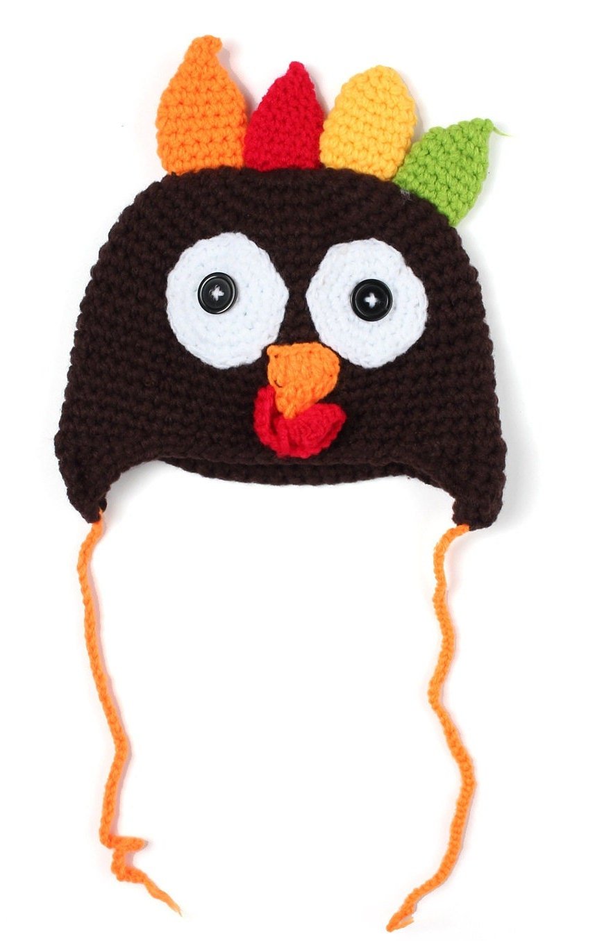 Little Turkey Knit Toddler Turkey Hat - Plum Sugar Shoppe