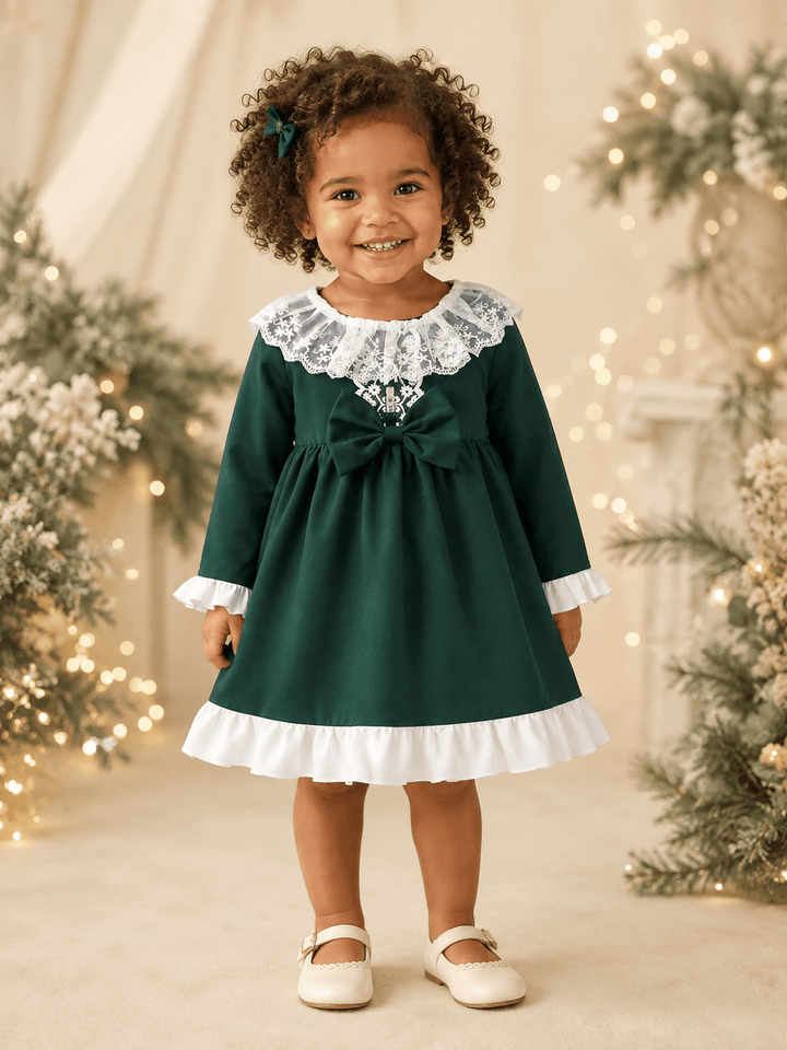 Lucille Green Holiday Dress - Plum Sugar Shoppe