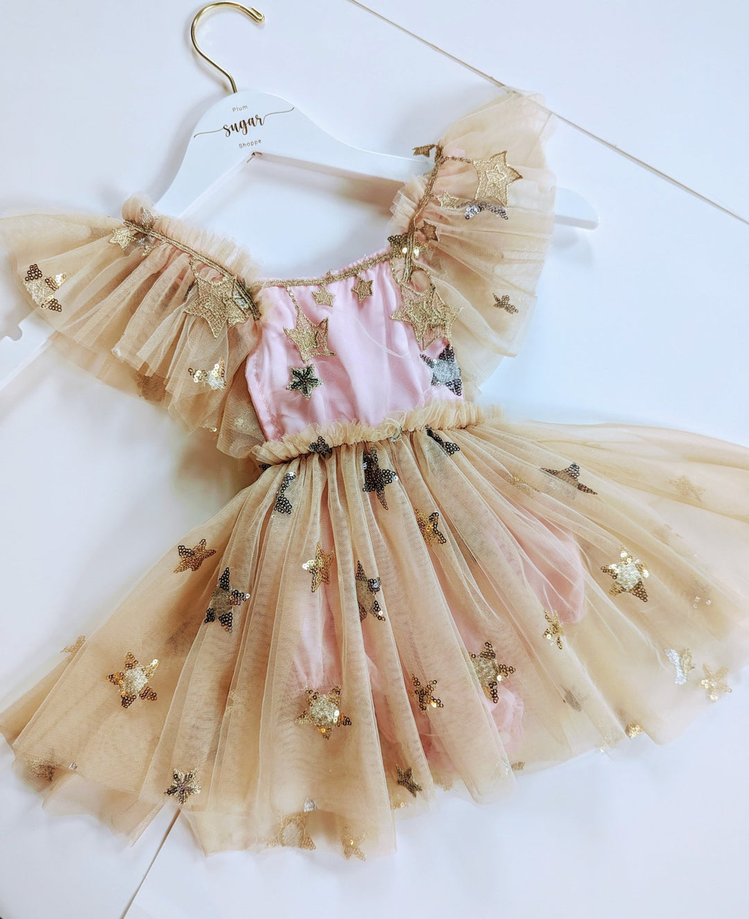 Maxi Pink and Peach Star Dress - Plum Sugar Shoppe