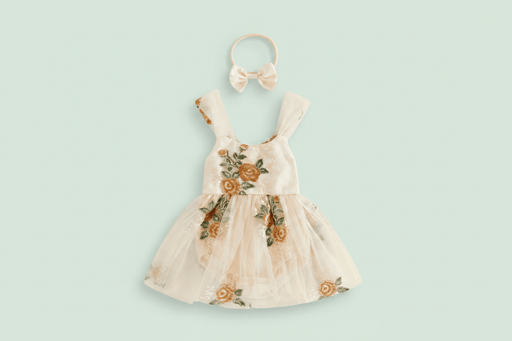 Mia Embroidered Tulle Dress - Plum Sugar Shoppe