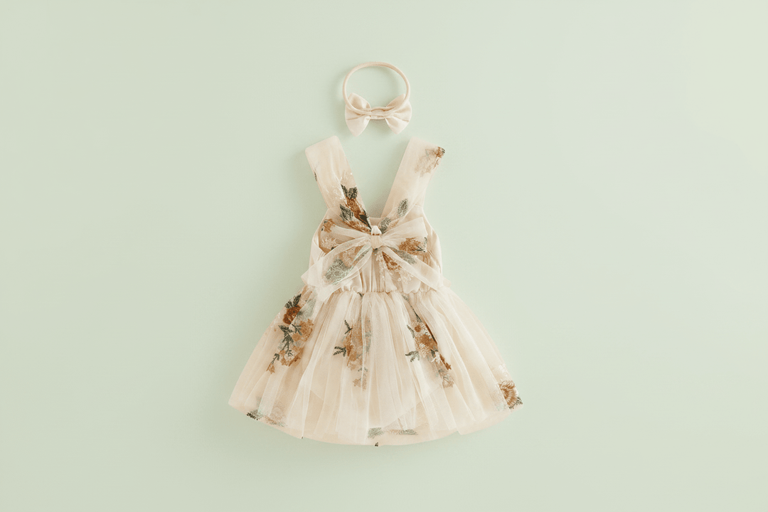 Mia Embroidered Tulle Dress - Plum Sugar Shoppe