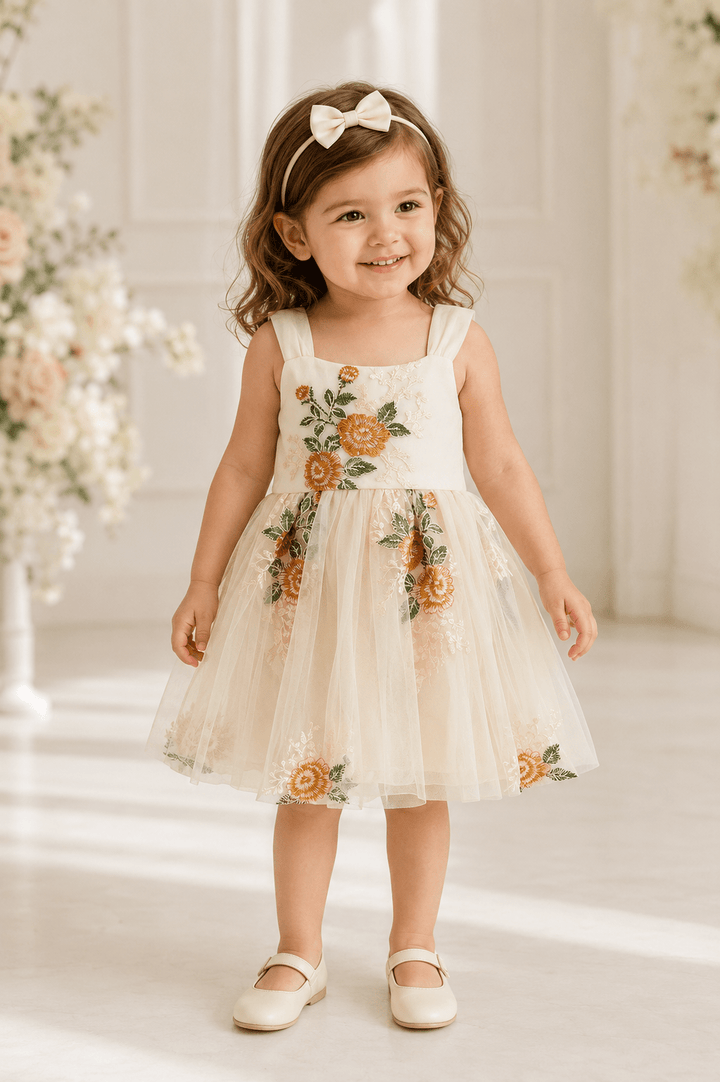 Mia Embroidered Tulle Dress - Plum Sugar Shoppe
