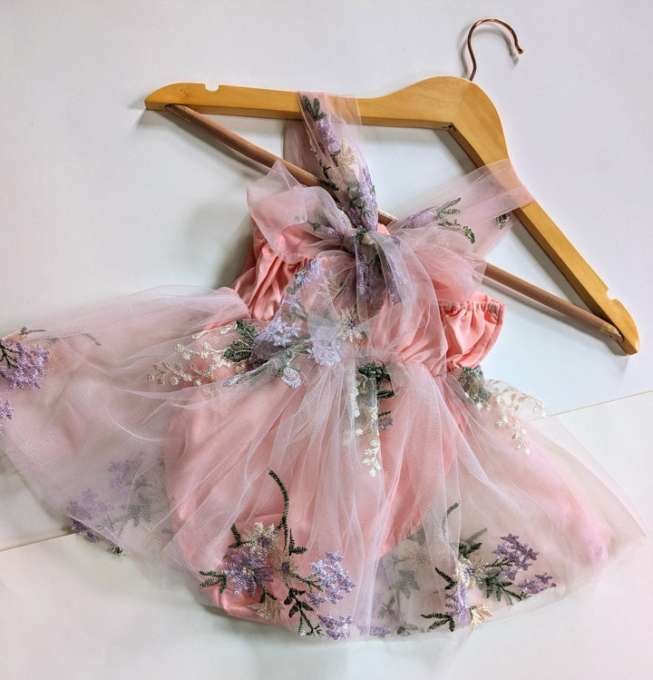Mia Pink Embroidered Tulle Dress - Plum Sugar Shoppe