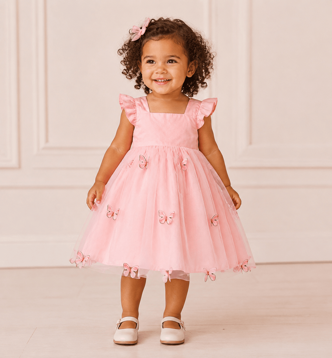 Mila Butterfly Cotton Dress - Plum Sugar Shoppe