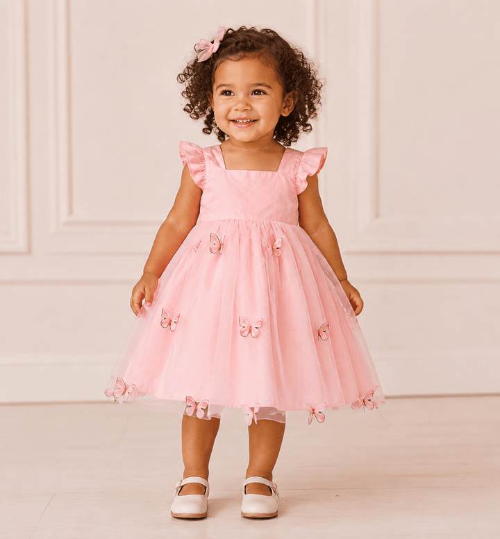 Mila Butterfly Cotton Dress - Plum Sugar Shoppe
